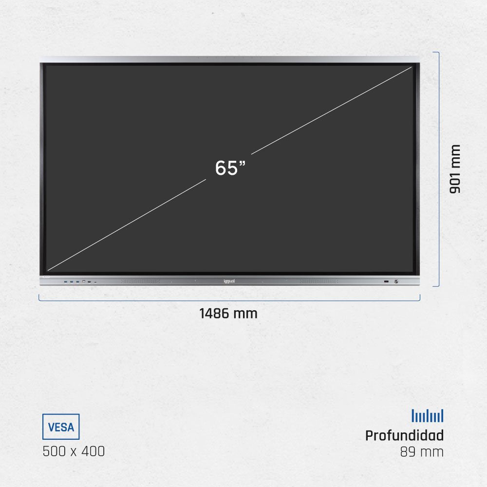 EAN 8435364318805 - iggual Orchid 65" Panel plano interactivo 165,1 cm (65") LED Wifi 400 cd / m² 4K Ultra HD Negro Pantalla  imagen 13