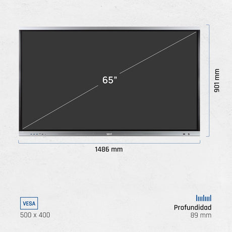 EAN 8435364318805 - iggual Orchid 65" Panel plano interactivo 165,1 cm (65") LED Wifi 400 cd / m² 4K Ultra HD Negro Pantalla  imagen 13