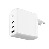 Cargador De Pared Ksix  Bcd100ganaccb - 100w Gan Pps · 2xusb Tipo C · Usb · Blanco