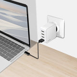 Logilink Usb-A Charger, 24 W, 4-Port, 4x Usb-A, Blanco