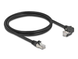 Delock Gige Kamera Cable Rj45 Stecker 90° Gewinkelt Mit Schrauben Zu Rj45 Stecker Cat.6 S Ftp 1 M Schwarz