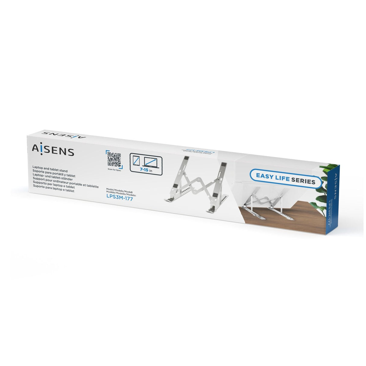 Aisens Soporte De Sobremesa Ajustable Para Portatil / Tablet - Plata