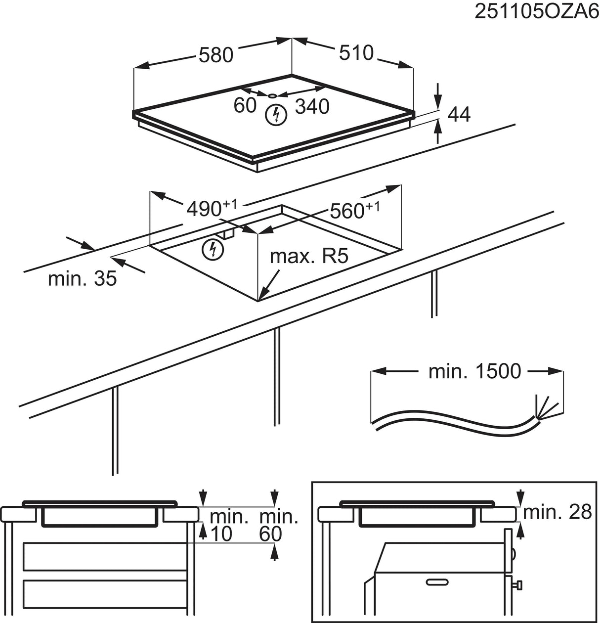 EAN 7333394049441 - Electrolux EIS62453IZ Negro Integrado 60 cm Con placa de inducción 4 zona(s) imagen 12