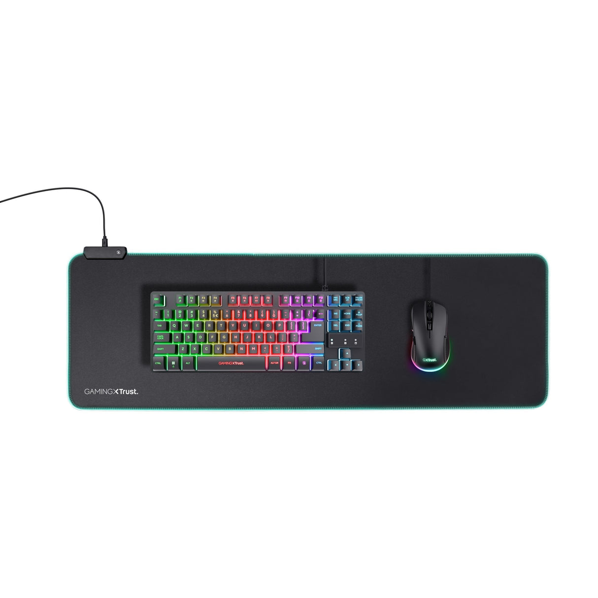 Trust Gxt 764 Glide-Flex Xxl Rgb Gaming Mouse Pad Black