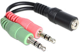 Delock Adaptador Jack 3,5mm 4pin -> 2x 3,5mm Jack
