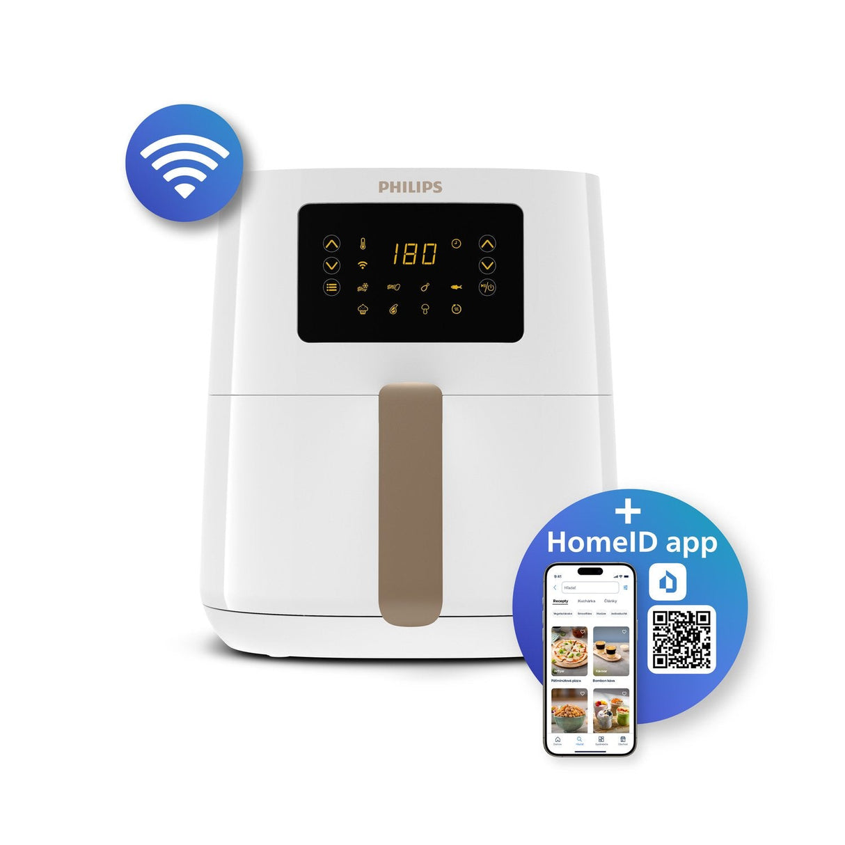 Freidora Philips 5000 Series Hd9255/30  4,1 L Independiente 1400 W  De Aire Caliente Blanco