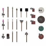 Juego De Accesorios Einhell Para Herramientas De Lijado Y Grabado, Materiales De Lijado/Pulido 61 Piezas 49510950