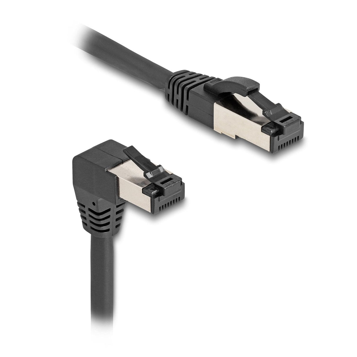 Delock 80448 Cable De Red Rj45 Cat.8.1 S/Ftp 90° Acodado Hacia Abajo / Recto 5 M Negro
