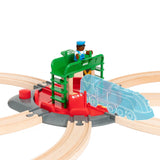 Brio Locomotora De La Placa Giratoria Con El Puente De Mando, Tren