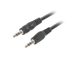 Lanberg Cable Estereo Ca-Mjmj-10cc-0012-Bk Jack 3.5mm Macho A Jack 3.5mm Macho,1.2 Metros