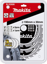 Makita B-33906 Juego De Hojas De Sierra Circular B-33906, Juego De Hojas De Sierra
