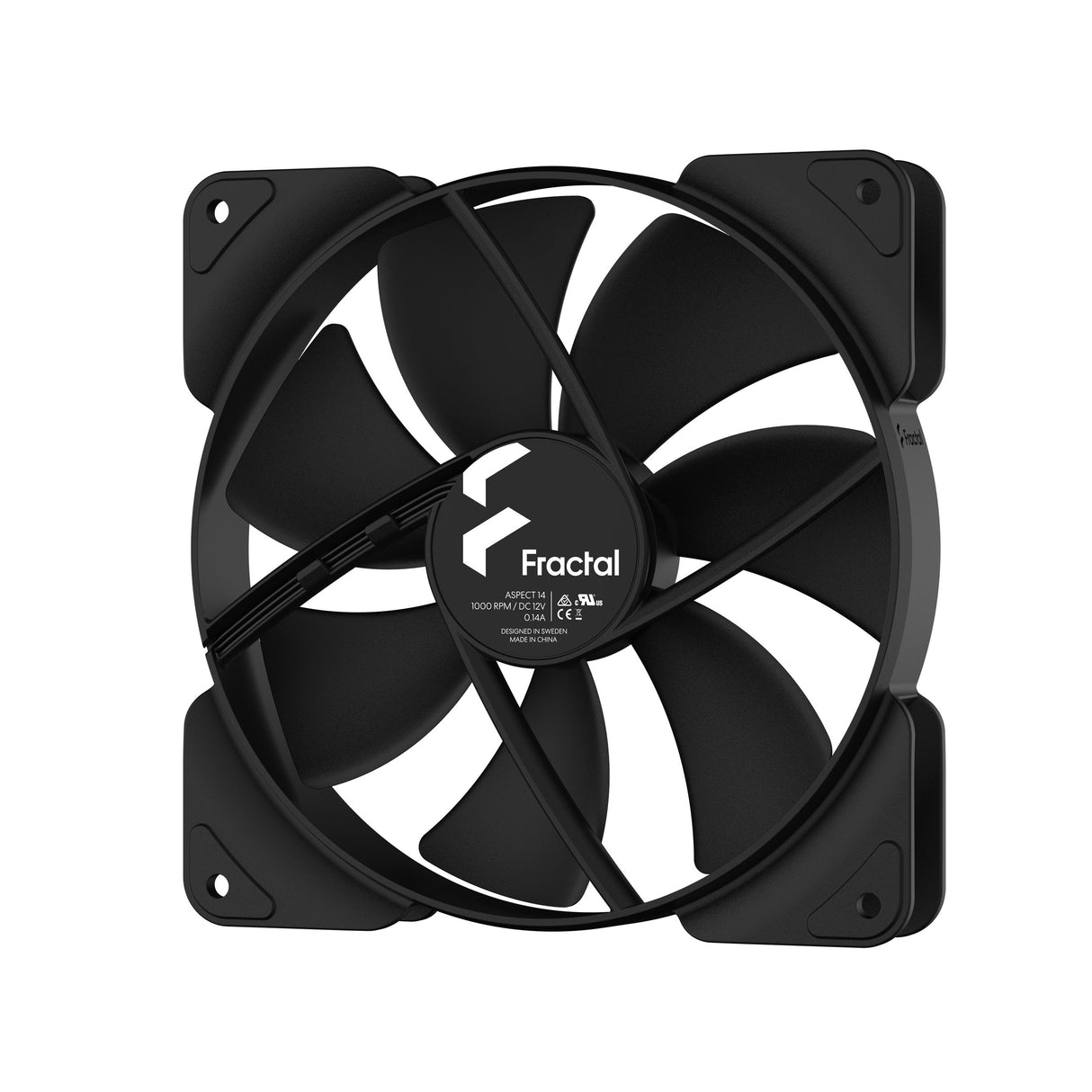 Fractal Design Aspect 14 Ventilador Negro, Fd-F-As1-1401
