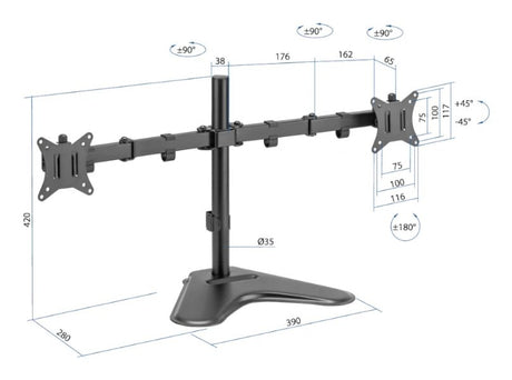EAN 8435364317129 - iggual IGG317129 soporte para monitor 81,3 cm (32") Escritorio Negro imagen 5