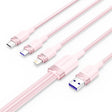 EAN 6922794709836 - Vention CTRPG cable USB USB 2.0 1,5 m USB A USB C/Micro-USB B/Lightning 0,48 Gbit/s 120 W Rosa imagen 1