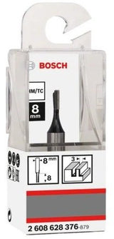 Bosch Professional Fresa De Ranuras Standard Para Madera, Ø 3 Mm, Longitud Útil 8 Mm, Eje Ø 8 Mm, De Un Solo Filo 2608628376