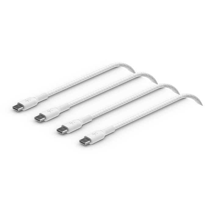 1x2 Belkin Braided Pvc Cable 2m Usb-C/Usb-C Wh.  Cab004bt2mwh2pk