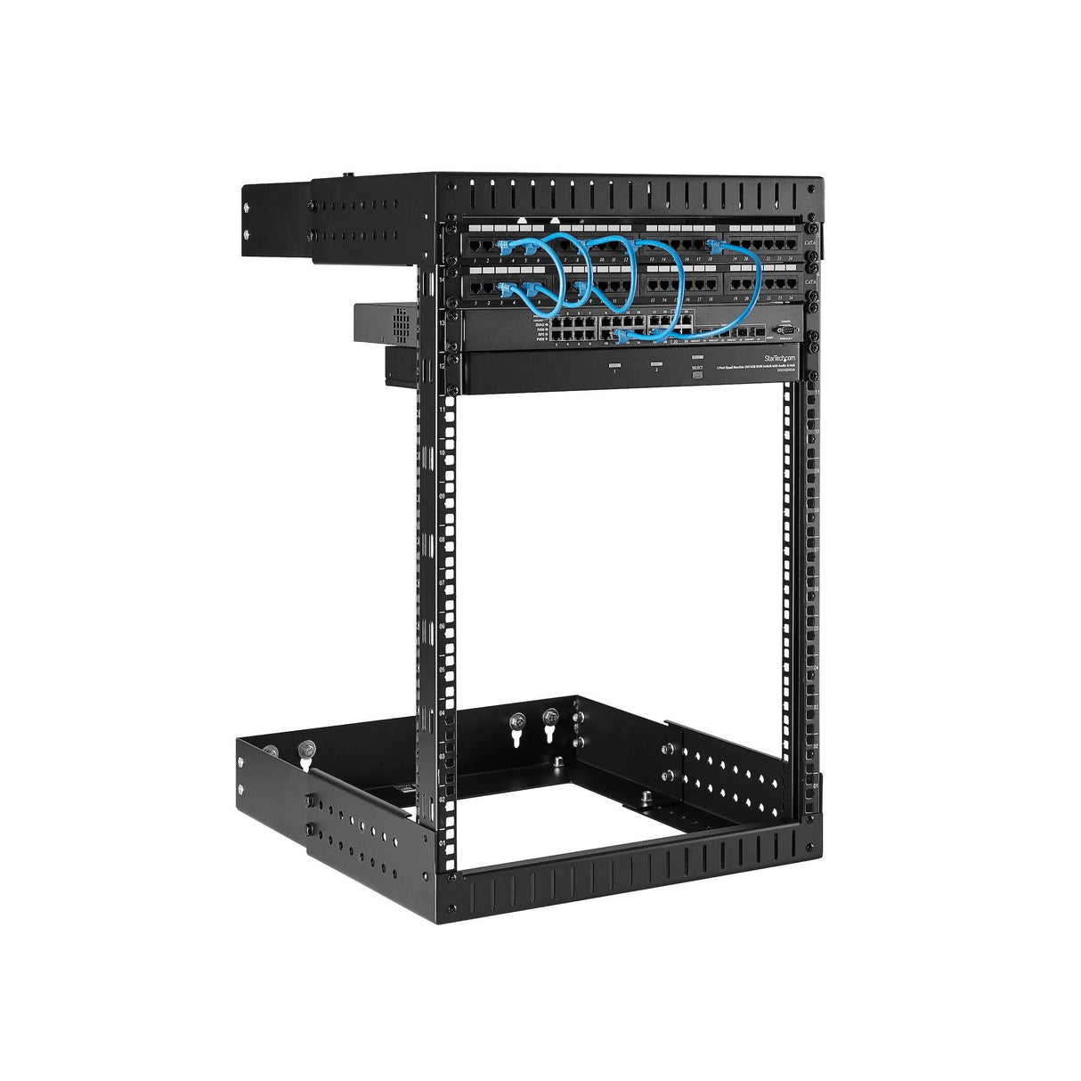 Startech.Com Armario Rack De Servidores De Marco Abierto 15u Para Montaje En Pared - Profundidad Ajustable De 12 A 20" De Profundidad