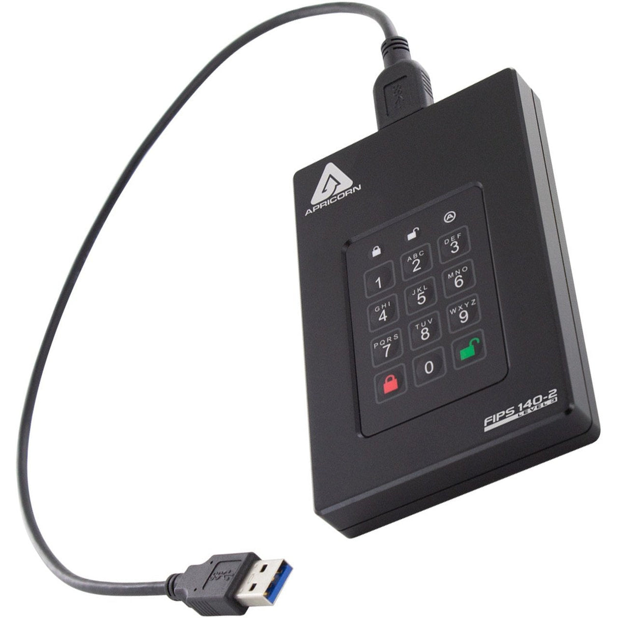 Apricorn Festplatte Aegis Fortress L3 - 4 Tb - Usb 3.1 - Negro