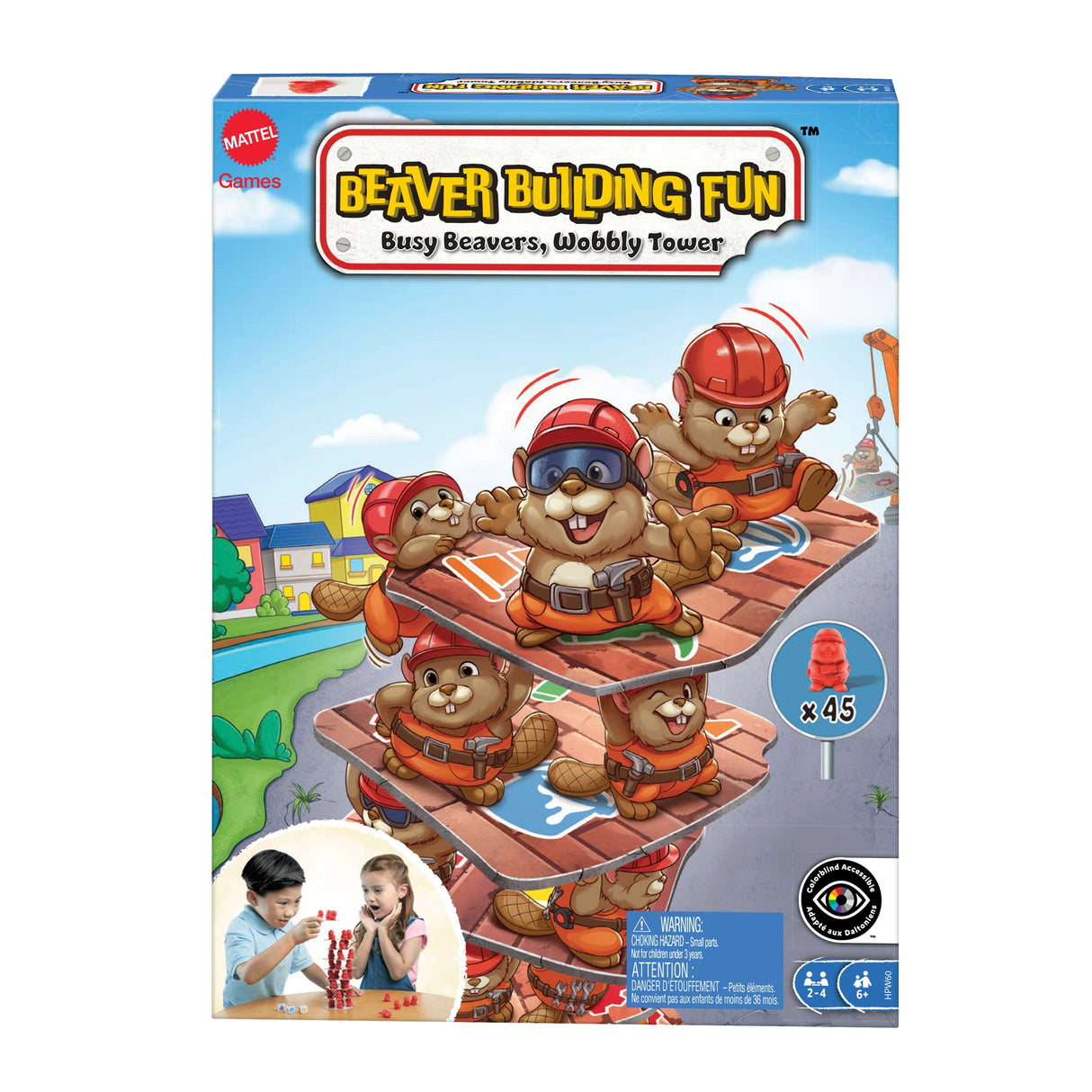 Mattel Games Bibber-Biber, Juego De Habilidad   Hpw60