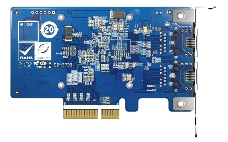 Qnap Qxg-10g2t-X710 Tarjeta De Expansion De Red De 10 Gbe, Intel X710 De Dos Puertos, 4xpcie Para Nas Con Pcie