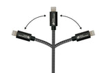 Goodconnections Usb-C 2.0 > Lightning (St-St) 0,5m Ladecable Textilmantel 18w Schwarz