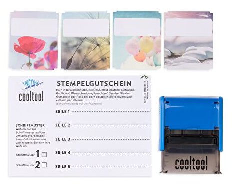 Wedo Mempel M. Gutschein Imprint 8912 5-Zeilig Negro