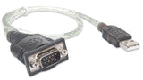 EAN 0766623205146 - Manhattan 205146 cable de serie Negro, Transparente 0,45 m USB tipo A D-Sub (DB-9) imagen 2