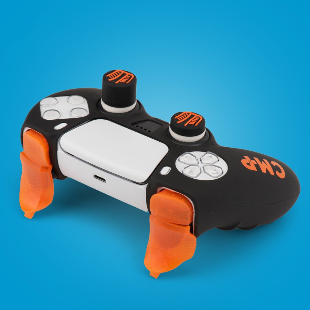 Kit Funda Silicona Fr-Tec Control Mod Pro Para Mando Ps5 Negro