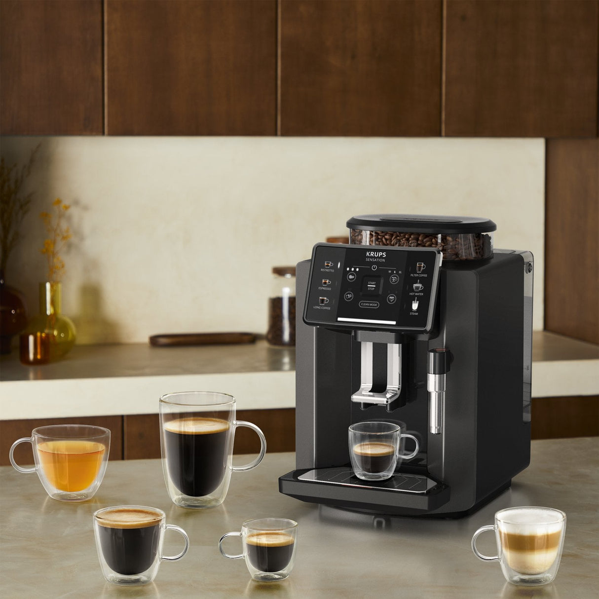 Krups Sensation Kaffeevollautomat Mit Milchschaumdüse Ea910810