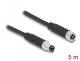 Delock M8 A-Kodiert 4 Pin Cable Stecker Zu Buchse Pur (Tpu) 5 M