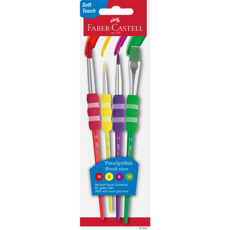 Faber-Camell Pinsel 4er Set Con Softgriffmück Bk