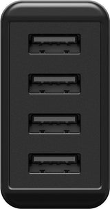 Goobay Cargador Pared Usb A 4 Tomas Negro Usb 3a, 30w