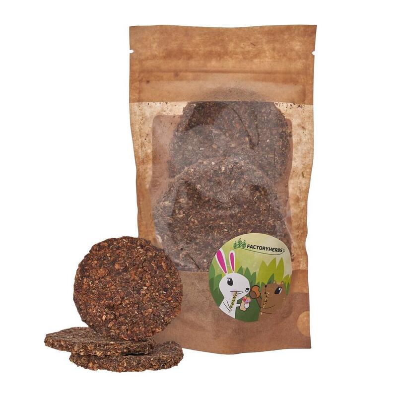 Factoryherbs Galletas De Chirivía Con Llantén Y Semillas De Lino - Premio Para Roedores Y Conejos - 70g