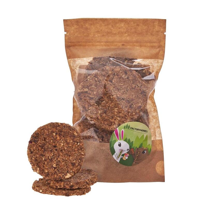 Factoryherbs Galletas De Chirivía Con Semillas De Lino - Premio Para Roedores Y Conejos - 100g