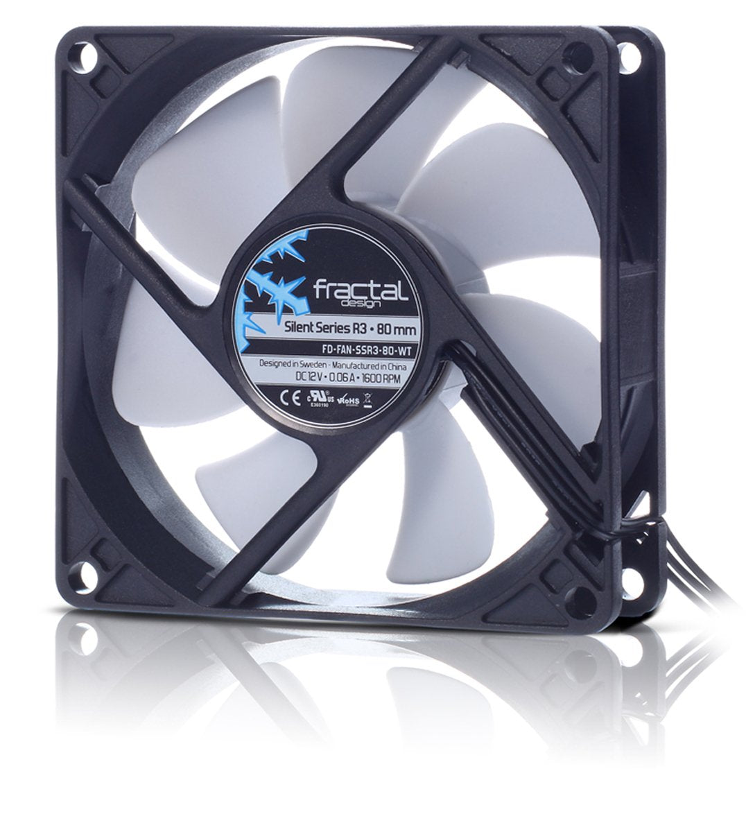 EAN 7350041083405 - Fractal Design Silent Series R3 80 mm Carcasa del ordenador Ventilador 8 cm Negro, Blanco imagen 1