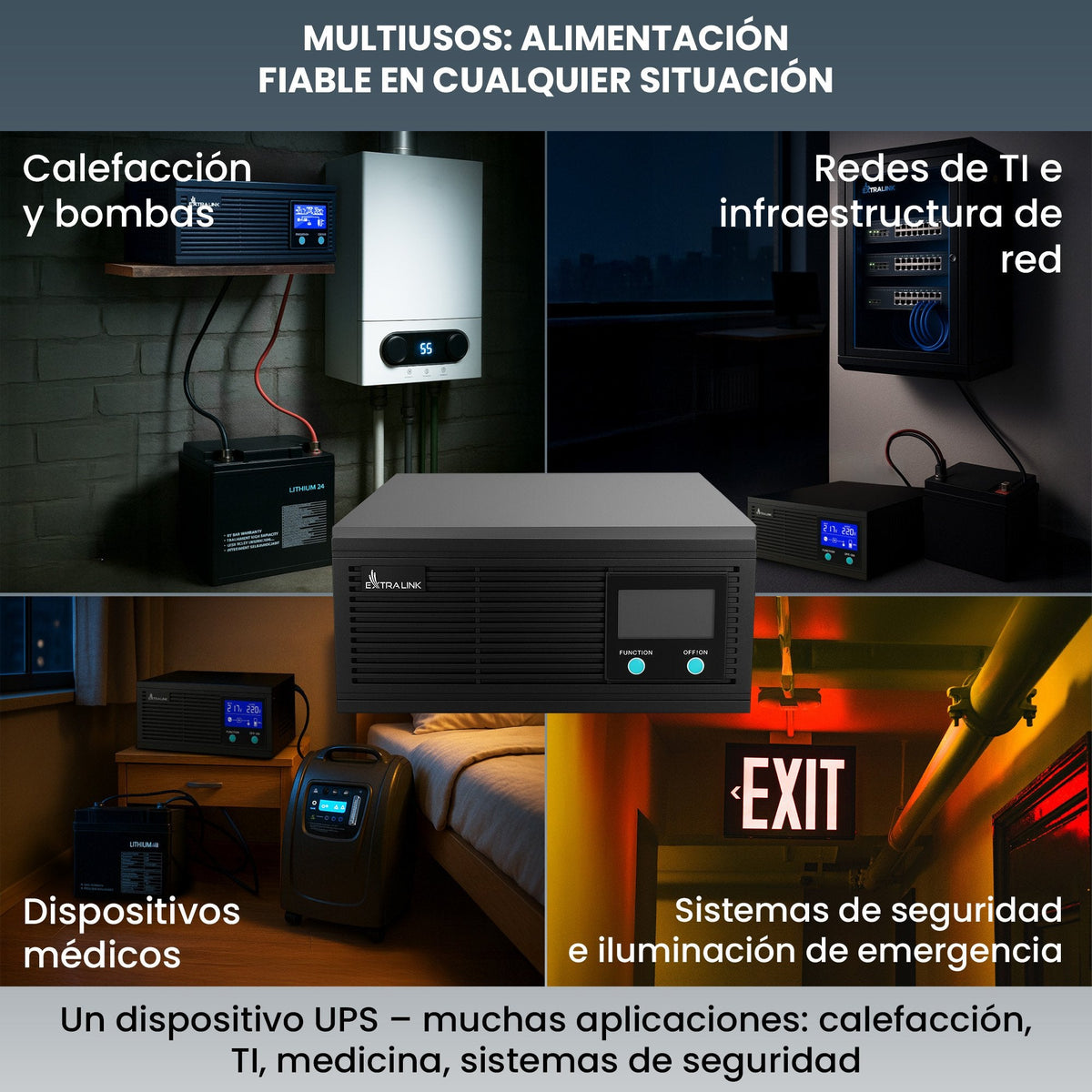 Extralink Ex.31131 Adaptador E Inversor De Corriente Auto 1200 W Negro