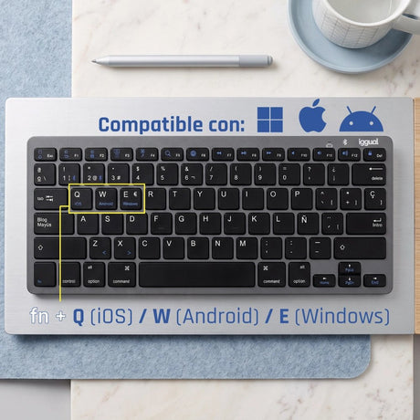 EAN 8435364316917 - iggual IGG316917 teclado QWERTY Negro, Gris imagen 5
