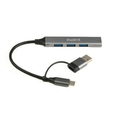 Hub Ewent Ew1154 Usb-C 3.2 Gen1 5gbps 1xusb-A 3.2 3xusb-A 2.0 Aluminio