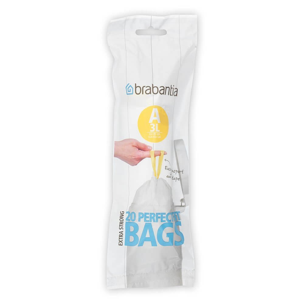 Brabantia Lote De 20 Bolsas De Basura Con Ruedas Perfectfit - 3l