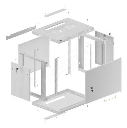 EAN 5901969430127 - Lanberg WF01-6409-00S armario rack 9U Bastidor de pared Gris imagen 3