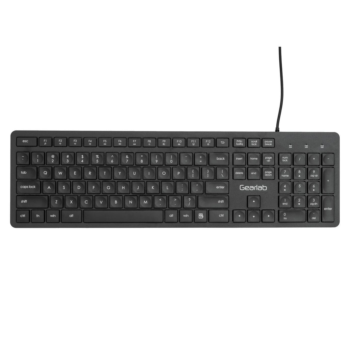 Gearlab Glb211202 Teclado Usb Qwerty Internacional De Ee.Uu. Negro