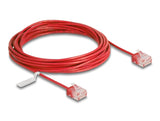 Delock Rj45 Cable De Red Cat.6 Utp Ultra Slim 5 M Rojo Con Kurzen Machon