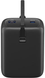 Goobay Powerbank 20.000 Mah, Integriertes Usb-C Cable 13cm, 30 Watt (Negro, 20 Ah, 1x Usb-A, 2x Usb-C, Pd, Qc) 76252