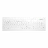Teclado Alemán Cherry Ak-C8112 Rf Inalámbrico Qwertz Blanco
