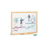 Faibo Pizarra Blanca Estratificada Marco De Madera Sin Cajetin 80x120cm