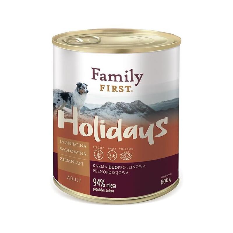 Family First Holidays Adult Lamb  Beef  Potato - Wet Dog Food - 800 G
