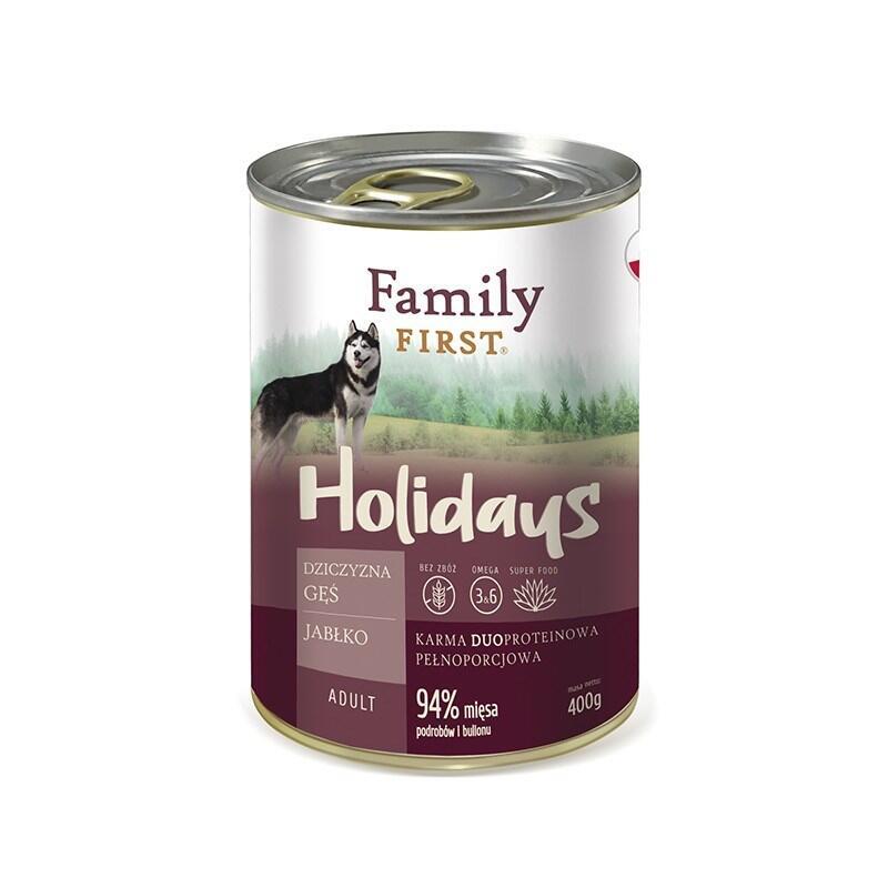 Family First Holidays Adult Venison  Goose  Apple - Wet Dog Food - 400 G