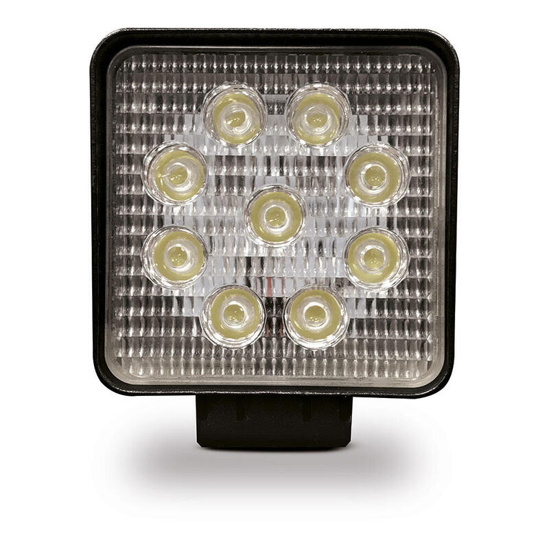 Faro De Trabajo Cuadrado 9 Leds 27w 10-80v 2150lm 60º Goodyear