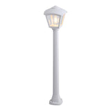 Farol Baliza Con Poste Giaffa/Roby, Transparente, E27, Blanco, 195 X 195 X 945 Mm