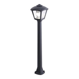 Farol Baliza Con Poste Giaffa/Roby, Transparente, E27, Negro, 195 X 195 X 945 Mm